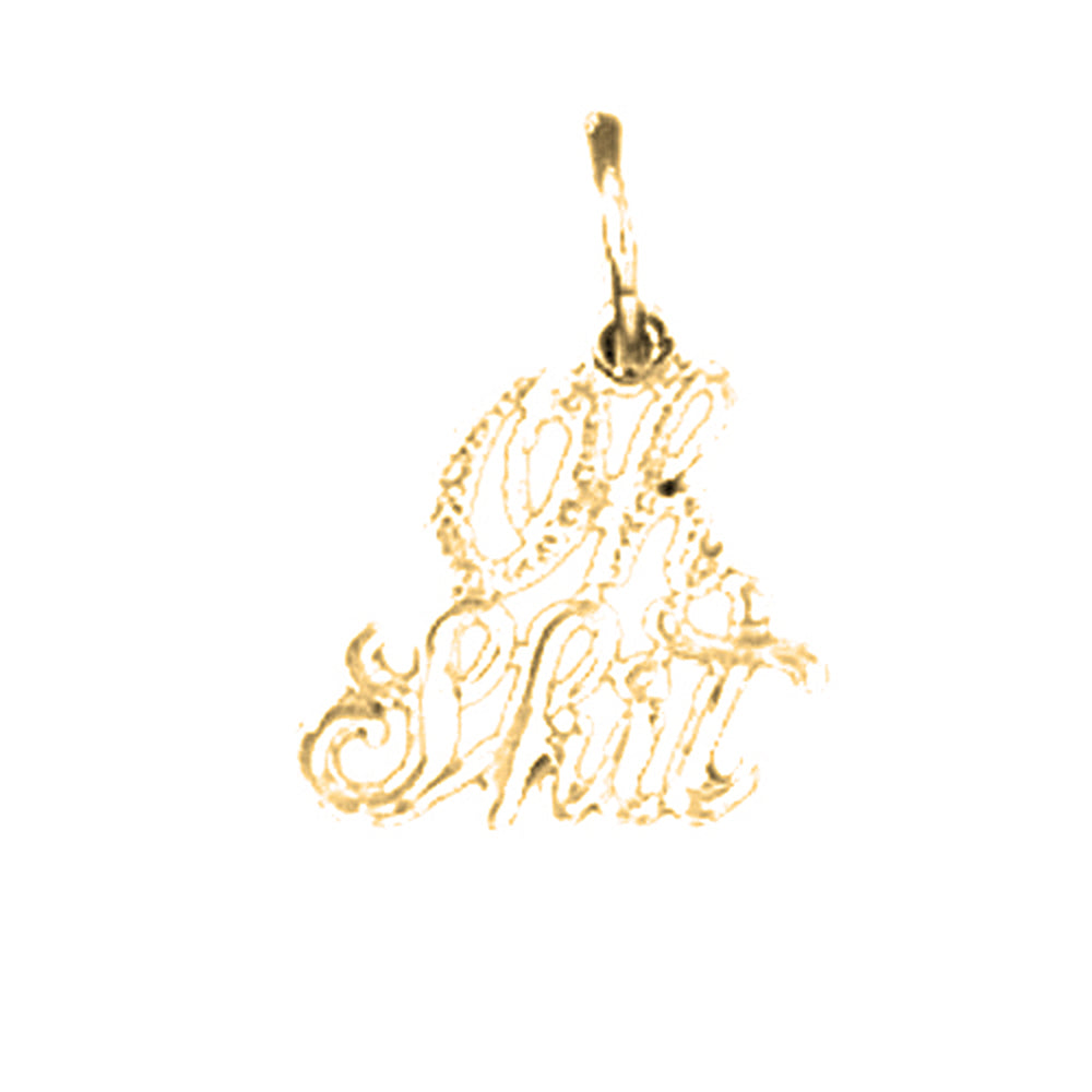 Yellow Gold-plated Silver Saying Pendant