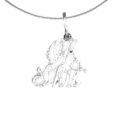 Anhänger mit Spruch aus Sterlingsilber (rhodiniert oder gelbvergoldet)