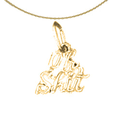 Sterling Silver Saying Pendant (Rhodium or Yellow Gold-plated)
