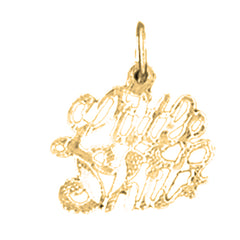 Yellow Gold-plated Silver Saying Pendant
