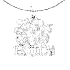 Sterling Silver Saying Pendant (Rhodium or Yellow Gold-plated)