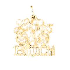 Yellow Gold-plated Silver Saying Pendant