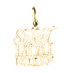 Yellow Gold-plated Silver Saying Pendant