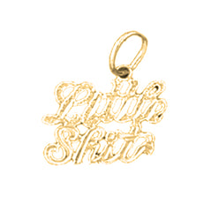 Yellow Gold-plated Silver Saying Pendant