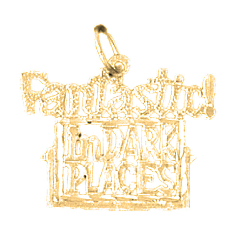 Yellow Gold-plated Silver Saying Pendant