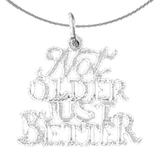 Anhänger mit Spruch aus Sterlingsilber (rhodiniert oder gelbvergoldet)