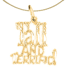 Sterling Silver Saying Pendant (Rhodium or Yellow Gold-plated)