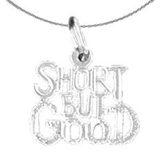 Sterling Silver Saying Pendant (Rhodium or Yellow Gold-plated)