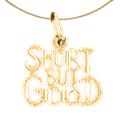 Sterling Silver Saying Pendant (Rhodium or Yellow Gold-plated)