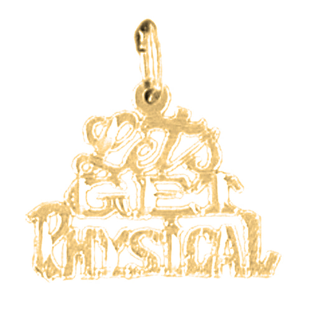 Yellow Gold-plated Silver Saying Pendant