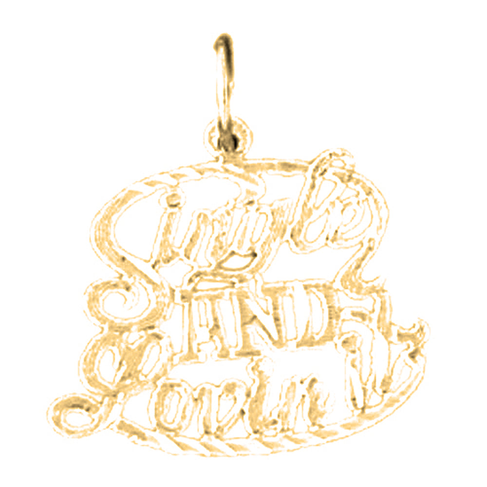 Yellow Gold-plated Silver Saying Pendant