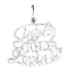 Sterling Silver Saying Pendant