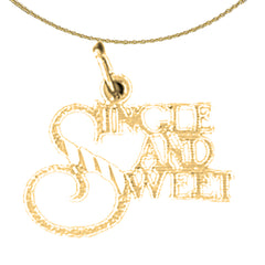 Sterling Silver Saying Pendant (Rhodium or Yellow Gold-plated)