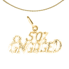 Anhänger mit Spruch aus Sterlingsilber (rhodiniert oder gelbvergoldet)