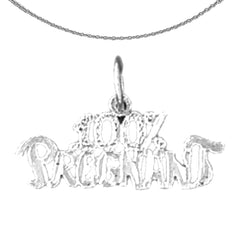 Anhänger mit Spruch „Schwanger“ aus 100 % Sterlingsilber (rhodiniert oder gelbvergoldet)