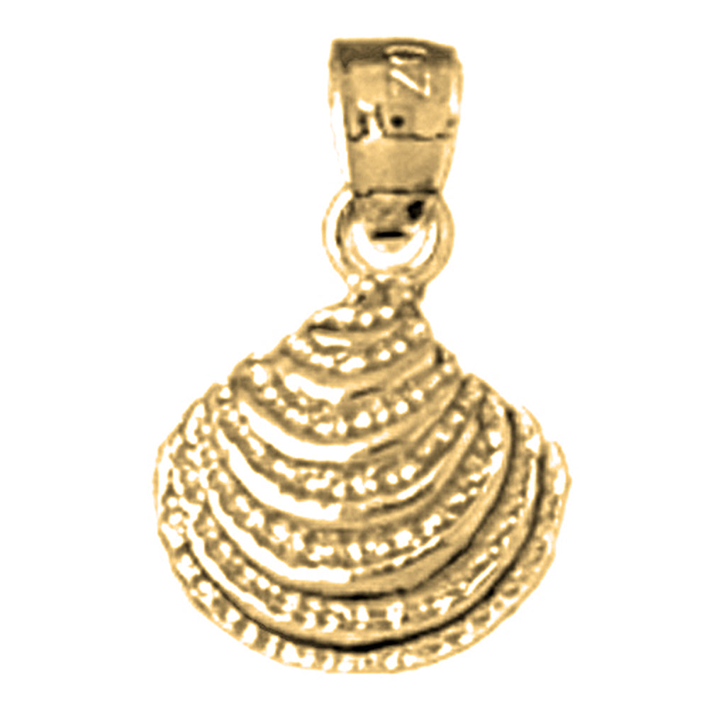 Yellow Gold-plated Silver Shell Pendant