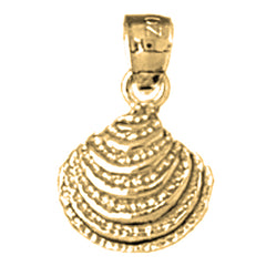 Yellow Gold-plated Silver Shell Pendant