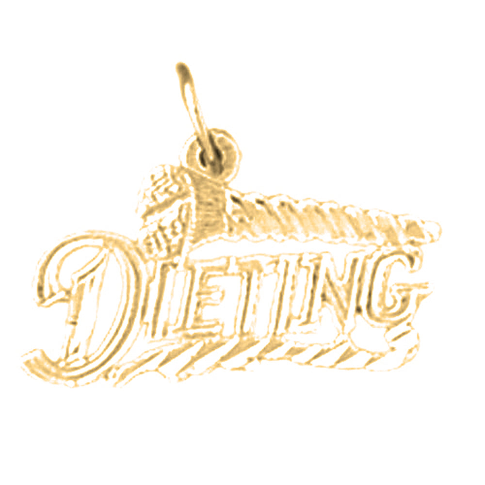 Yellow Gold-plated Silver Saying Pendant