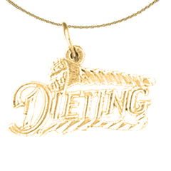 Sterling Silver Saying Pendant (Rhodium or Yellow Gold-plated)