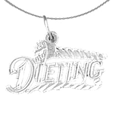 Sterling Silver Saying Pendant (Rhodium or Yellow Gold-plated)