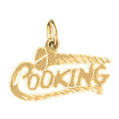 Yellow Gold-plated Silver Saying Pendant