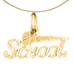 Sterling Silver Saying Pendant (Rhodium or Yellow Gold-plated)