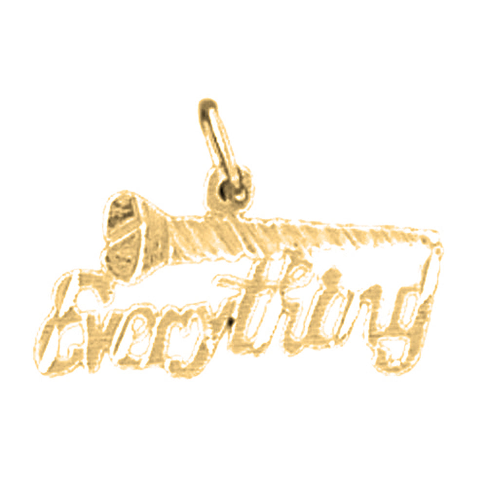 Yellow Gold-plated Silver Saying Pendant