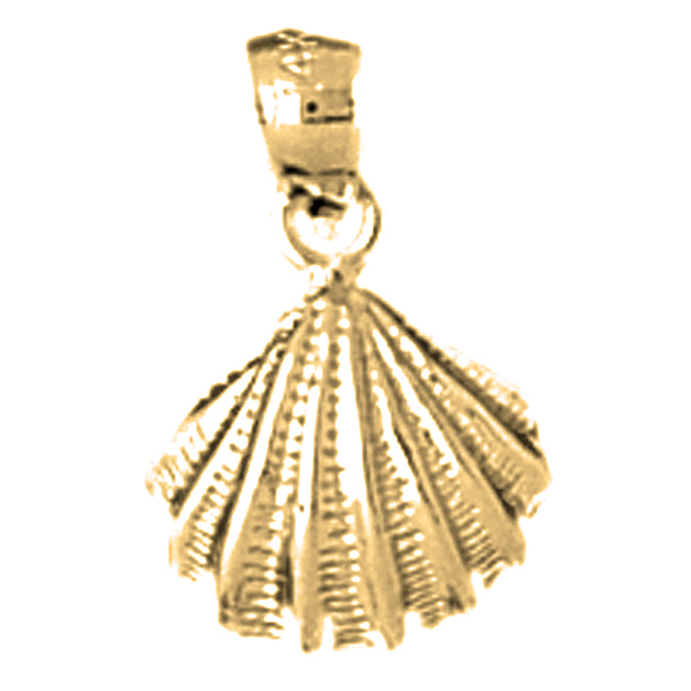 Yellow Gold-plated Silver Shell Pendant
