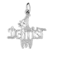 Sterling Silver #1 Dentist Pendant