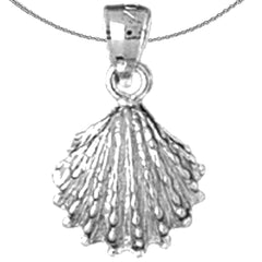 Colgante de concha de plata de ley (bañado en rodio o oro amarillo)