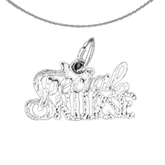 Sterling Silver Special Nurse Pendant (Rhodium or Yellow Gold-plated)