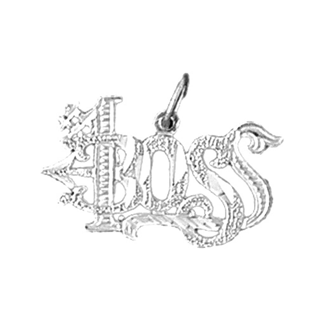 Sterling Silver #1 Boss Pendant
