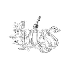 Sterling Silver #1 Boss Pendant