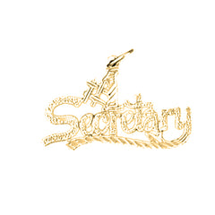 Yellow Gold-plated Silver #1 Secretary Pendant