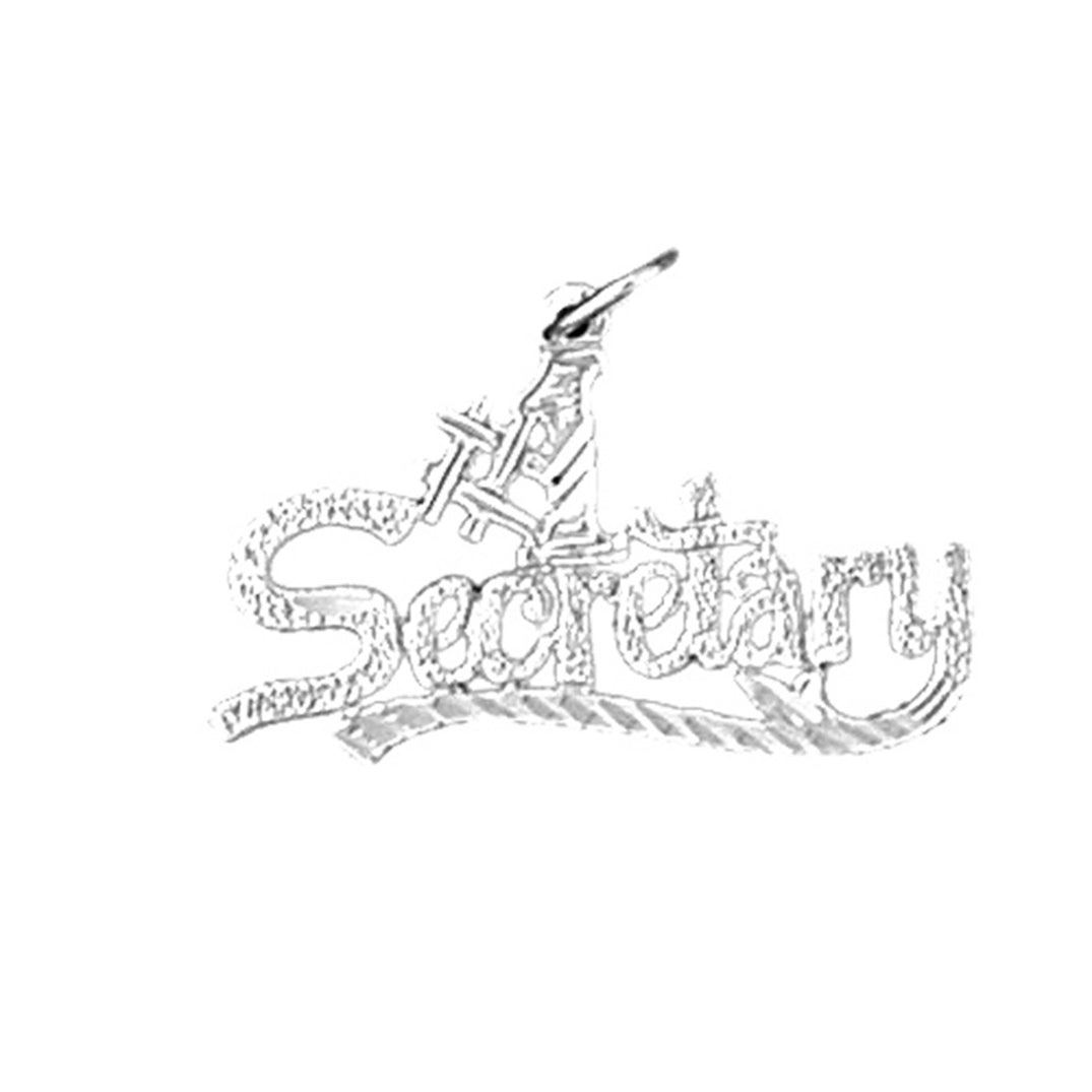 Sterling Silver #1 Secretary Pendant