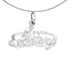Sterling Silver #1 Secretary Pendant (Rhodium or Yellow Gold-plated)