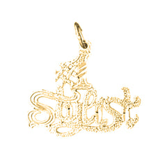 Yellow Gold-plated Silver #1 Stylist Pendant