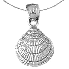 Colgante de concha de plata de ley (bañado en rodio o oro amarillo)