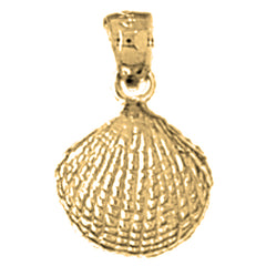 Yellow Gold-plated Silver Shell Pendant