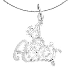 Sterling Silver #1 Actor Pendant (Rhodium or Yellow Gold-plated)