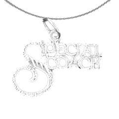 Sterling Silver Special Coach Pendant (Rhodium or Yellow Gold-plated)