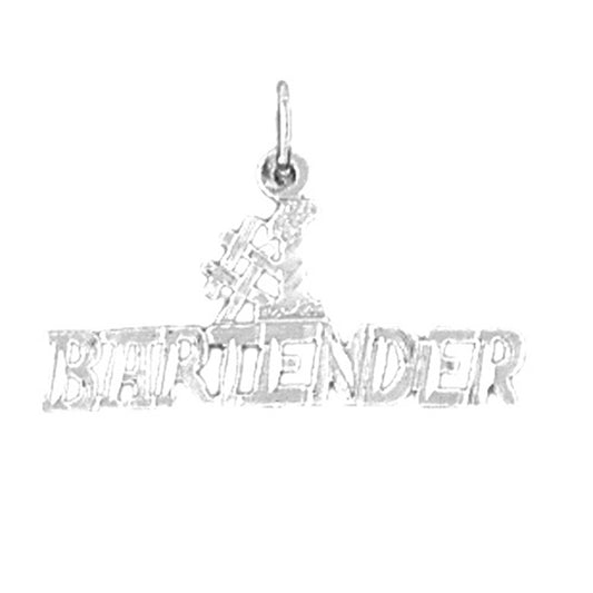 Sterling Silver #1 Bartender Pendant