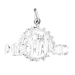 Sterling Silver I Love My Mechanic Pendant
