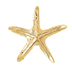 Yellow Gold-plated Silver Starfish Pendant