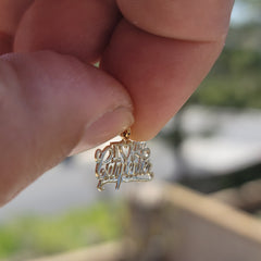 Sterling Silver I Love My Carpenter Pendant (Rhodium or Yellow Gold-plated)