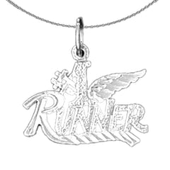 Sterling Silver Saying Pendant (Rhodium or Yellow Gold-plated)