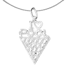 Sterling Silver Saying Pendant (Rhodium or Yellow Gold-plated)