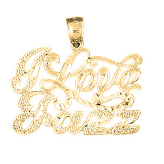 Yellow Gold-plated Silver Saying Pendant