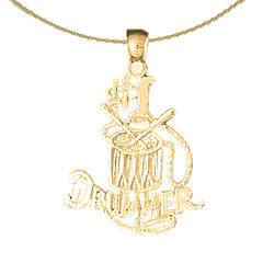 Anhänger mit Spruch aus Sterlingsilber (rhodiniert oder gelbvergoldet)