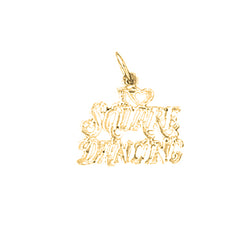 Yellow Gold-plated Silver Saying Pendant